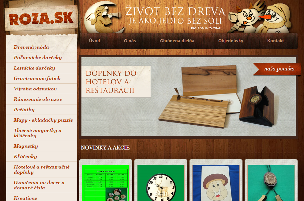 Internetová stránka roza.sk