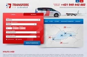 Internetová stránka Transfersforslovakia.com